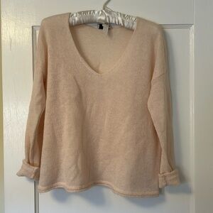Suncoo Paris blush mohair vneck sweater